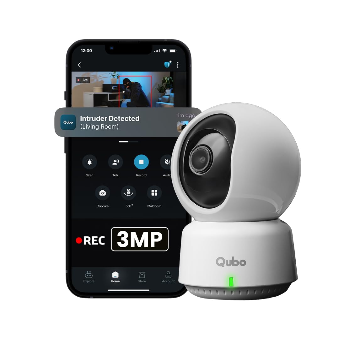 Qubo Smart 360� 3MP [2K] CCTV Camera
